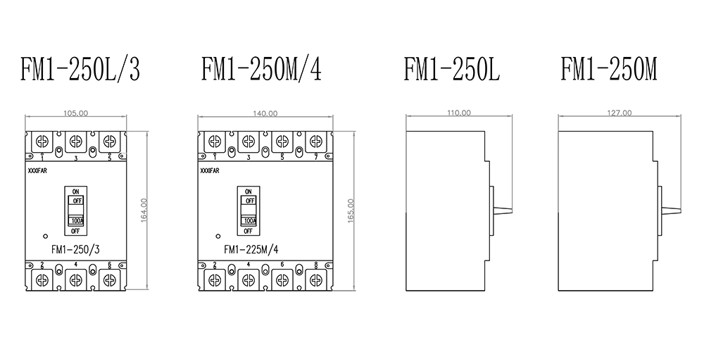 3p 250a Tp Mccb Molded Case Circuit Breaker